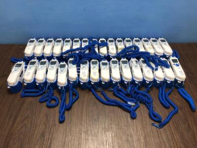 32 x Covidien Genius 2 IR Tympanic Thermometers with Bases *S/N N09013402 / N17549062 / N17636818 / N16551968 / N17615226 / N17514447 / N17633423 / N1