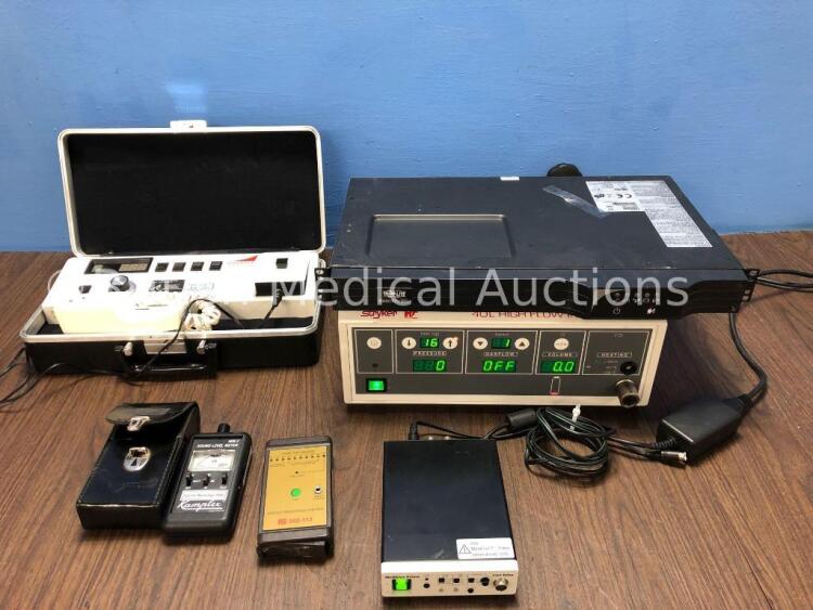 Mixed Lot Including 1 x Stryker 40L High Flow Insufflator (Powers Up) 1 x Kamplex MM2 Sound Level Meter (No Power) 1 x Carl Zeiss MediLive Primo Camer