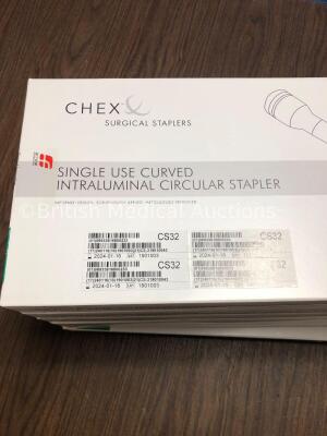 Job Lot of Chek Surgical Staplers Including 2 x EndoSteer CS28L Single Use Curved Intraluminal Circular Staplers, 6 x CS32 Single Use Curved Intralumi - 3