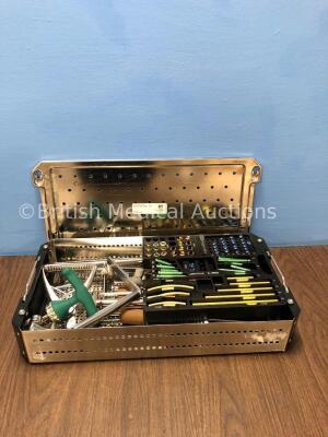 Synthes Click X Set Including Assorted Surgical Instruments and Various Size Screws