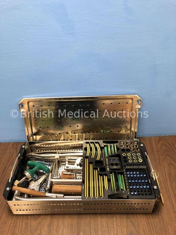 Synthes Click X Set Including Assorted Surgical Instruments and Various Size Screws