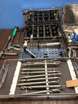 Job Lot of Assorted Surgical Instruments and Drill Bits with Surgical Instrument Trays - 2