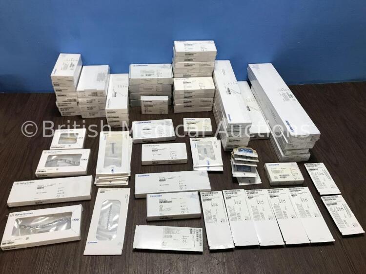 Large Quantity of Depuy Synthes and Synthes Bone Screws, Metaphyseal Plates, Lock Screws, Drill Bits and Broad Holes *All Unused in Packaging and In D