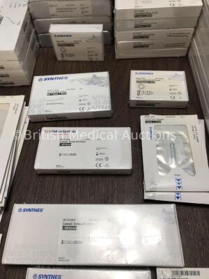 Large Quantity of Depuy Synthes and Synthes Bone Screws, Metaphyseal Plates, Lock Screws, Drill Bits and Broad Holes *All Unused in Packaging and In D - 3