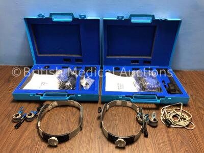 2 x Viasys Welder TCD Headband Fixation Parts in Cases