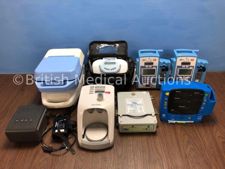 Mixed Lot Including 2 x Carefusion Alaris SE Infusion Pumps, 1 x GE Dinamap V100 Monitor, 1 x Respironics REMstar INTL, 1 x Fisher & Paykel SleepStyle