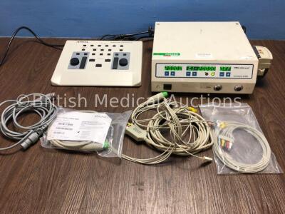 Mixed Lot Including 1 x Madsen Aurical Audiometer Control Panel 2C-ACP, 1 X Medicon Servotronic EC100 Surgical Drill Unit and Various ECG Leads