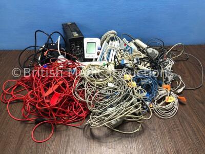 Mixed Lot Including Wheelchair Chargers, Omron Blood Pressure Meter, Barcode Scanners and Patient Monitoring Leads