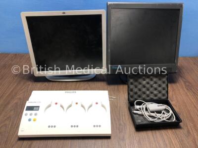 2 x Monitors, 1 x Philips Avalon CTS Fetal Monitor and 1 x Alcon Turbosonic - 375 Handpiece