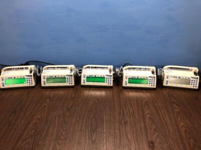 5 x Smiths Medical Medfusion 3500 Syringe Pumps (4 x Power Up, 1 x No Power)