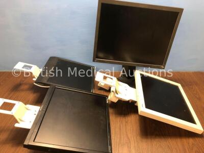 Job Lot of 4 x Flat Screen Monitors Including 2 x ViewSonic