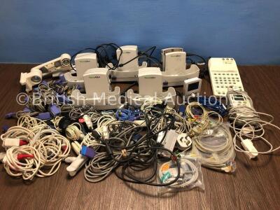 Job Lot of Monitoring Equipment Including 5 x Welch Allyn Propaq LT Charging Cradles with Display Interfaces, 1 x Laerdal Heartsim 200 Cardiac Rhythm