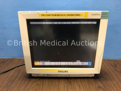 Philips IntelliVue MP70 Anesthesia Touch Screen Patient Monitor Software Version G.01.72 (Powers Up with Slight Marks on Screen) Mfd 2004 *C*