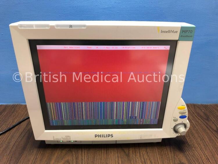 Philips IntelliVue MP70 Anesthesia Touch Screen Patient Monitor Software Version (Powers Up with Faulty Display) Mfd 2009 *C*