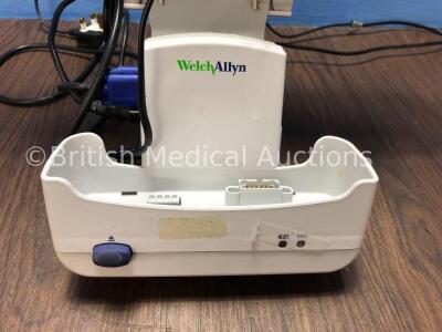 6 x Welch Allyn ProPaq LT Charging / Com Cradle with Planar PL1700 Monitor and Leads on Arm (1 x Picture - 6 in Lot - Damage to Screens - See Pictures - 3