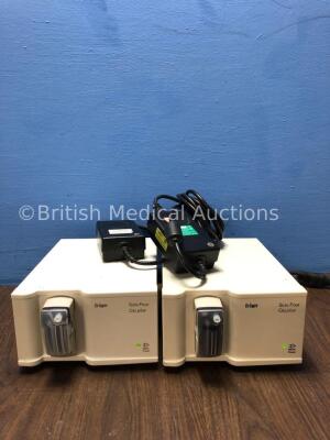 2 x Drager Scio Four Oxi Plus Gas Modules with 2 x Infinity ID Waterlock2 and 2 x AC Power Supplies (Both Power Up) *Mfd 2011 / 2006* *S/N ARXN-0044 /