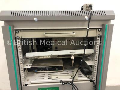 Laryngograph Ltd Mini Stack Trolley with Keyboard,Laryngograph Processor with Hitachi CCD Color Camera Head Model KP-D20BP,LxStrobe Light Source and P - 4