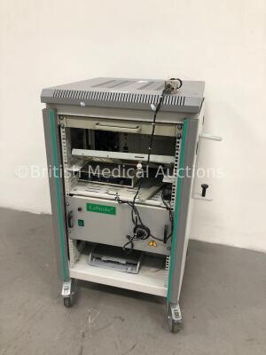 Laryngograph Ltd Mini Stack Trolley with Keyboard,Laryngograph Processor with Hitachi CCD Color Camera Head Model KP-D20BP,LxStrobe Light Source and P - 5