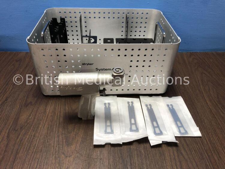 Stryker 4208 System 5 Sagittal Saw with Blades in Sterilisation Case