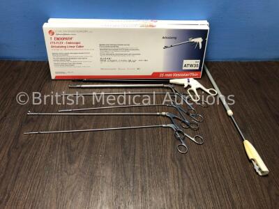 Job Lot of Laparoscopic Instruments and Two Endopath ATW 35 Linear Cutters