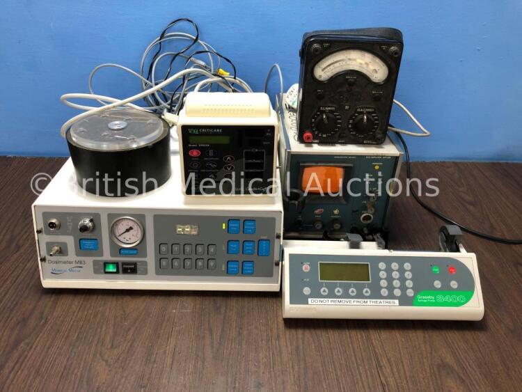 Mixed Lot Including Markos Mefar Dosimeter MB3 Bronchoprovocation Tester, 1 x CSI Criticare SPO2/Comfort Cuff Vital Signs Monitor Model 506DXN, 1 x Gr