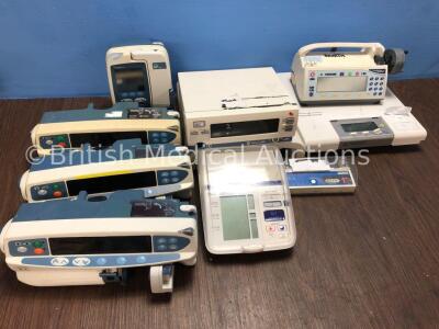 MIxed Lot Including 1 x Medfusion 3500 Syringe Pump, 1 x Marsden Weighing Scales, 1 x Graseby MS16A Syringe Driver, 1 x Omron i-C10 Blood Pressure Met