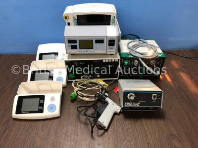 Mixed Lot Including 3 x Truly Arm Blood Pressure Monitors Model DB32, 1 x Obtura II Root Canal Treatment System with Handpiece, 1 x Oxi Pulse Pulse Ox