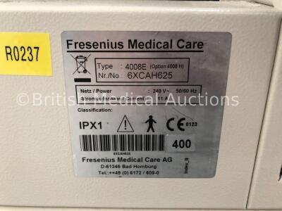 Fresenius Medical Care 4008H Dialysis Machine Software Version 4.3 Running Hours 52823 (Powers Up) - 4