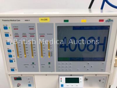 Fresenius Medical Care 4008H Dialysis Machine Software Version 4.3 Running Hours 54695 (Powers Up) - 2