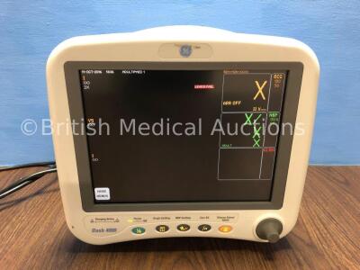 GE Dash 4000 Patient Monitor Including ECG, NBP, CO2, BP 1, BP 2, SpO2 and Temp/CO Options (Powers Up) *B3DJ5039G*