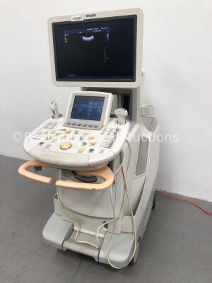 Philips iU22 Flat Screen Ultrasound Scanner Software Version 6.0.0.845 Service Hardware Rev G.1 with 2 x Transducers/Probes (1 x L9-3 and 1 x C5-1) (P - 7