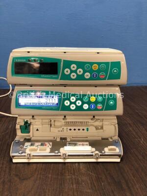 3 x B Braun Infusomat Space Infusion Pumps (2 Power Up 1 with Alarm, 1 No Power with Faulty Door Panel-Power Supplies Not Included) *021906 / 023013 / - 3
