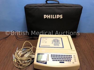 Mortara Instrument ELI 250 ECG Machine with 1 x 10-Lead ECG Lead (Powers Up) in Philips Carry Case *SN 104040366163*