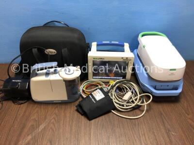 Mixed Lot Including 1 x Philips Respironics InnoSpire Deluxe Nebulizer, 1 x medix AC2000 Nebulizer, 1 x Welch Allyn ProPaq CS Patient Monitor with Cab