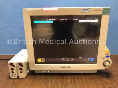 Philips IntelliVue MP70 Anesthesia Touch Screen Patient Monitor Software Version M.04.05-19 *Mfd 2012-02*(Powers Up) with 1 x M3012A Module *Mfd 2011-