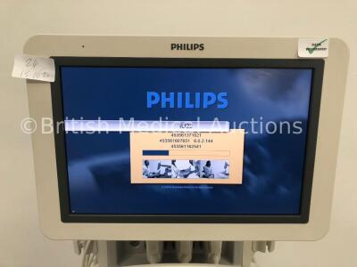 Philips iU22 Flat Screen Ultrasound Scanner Software Version 6.0.2.144 Service Hardware Rev G.1 with 4 x Transducers/Probes (1 x L9-3,1 x X7-2t,1 x L1 - 2