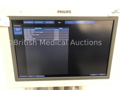Philips iU22 Flat Screen Ultrasound Scanner Software Version 6.0.2.144 Service Hardware Rev G.1 with 4 x Transducers/Probes (1 x L9-3,1 x X7-2t,1 x L1 - 12
