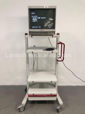 Richard Wolf Stack Trolley Including Sony Trinitron Monitor (Powers Up-Damaged Side Panel) * SN 2003596 *