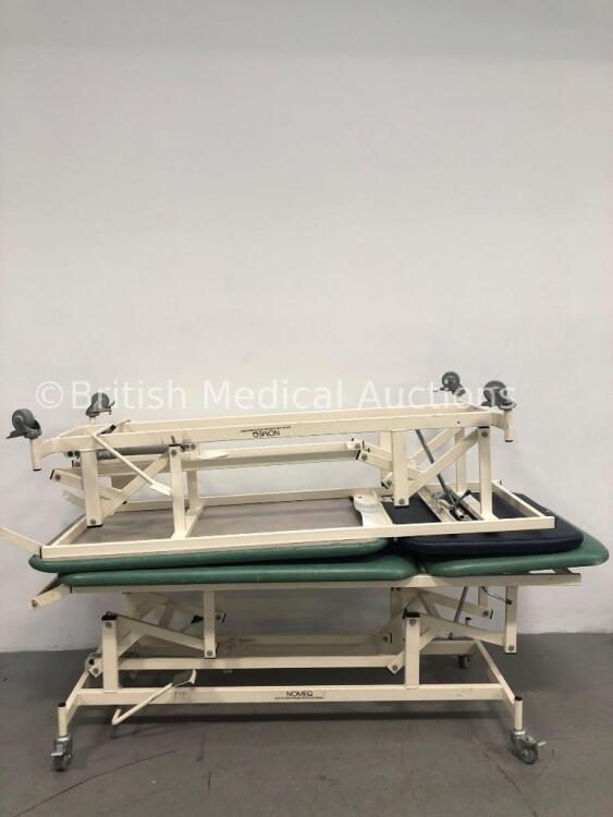 2 x Nomeq Hydraulic Patient Examination Couches (Hydraulics Tested Working)