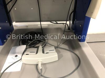 DP Medical Stack Trolley for Colposcope with MediScan Kestrel Monitor, Canon Selphy DS810 Printer,DP Medical DVC 750 Camera Control Unit and Footswitc - 5