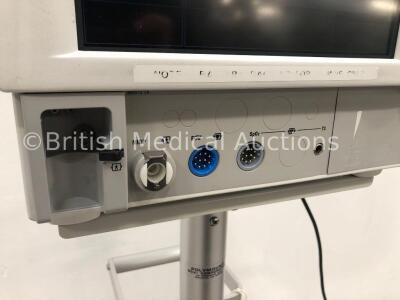 Datex-Ohmeda Cardiocap/5 Anaesthesia Monitor with Gas,NIBP,ECG,SpO2 and T1 Options on Stand (Powers Up with SRAM Error) * SN FBUD00942 * * Mfd 2001 * - 3