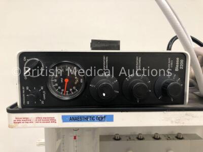 Pneupac 550 Induction Anaesthesia Machine with Blease 2200 Ventilator, Blease AlarmPac,Hoses,Bellow,Absorber and Accessories - 3