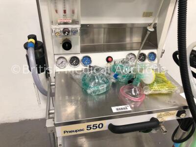 Pneupac 550 Induction Anaesthesia Machine with Blease 2200 Ventilator, Blease AlarmPac,Hoses,Bellow,Absorber and Accessories - 5