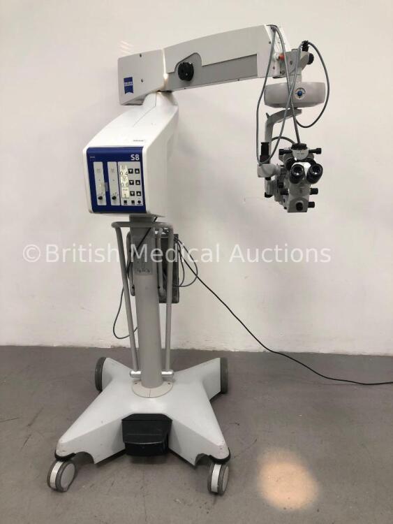 Carl Zeiss OPMI VISU 200 Dual Operated Surgical Microscope with Carl Zeiss f170 Binoculars, 2 x 12,5 x Eyepieces, 2 x 10 x Eyepieces, Zeiss f 175 APO