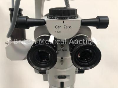 Carl Zeiss OPMI VISU 200 Dual Operated Surgical Microscope with Carl Zeiss f170 Binoculars, 2 x 12,5 x Eyepieces, 2 x 10 x Eyepieces, Zeiss f 175 APO - 5