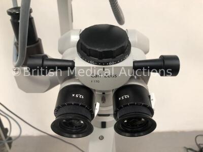 Carl Zeiss OPMI VISU 200 Dual Operated Surgical Microscope with Carl Zeiss f170 Binoculars, 2 x 12,5 x Eyepieces, 2 x 10 x Eyepieces, Zeiss f 175 APO - 6