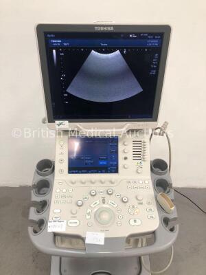 Toshiba Aplio 500 Flat Screen Ultrasound Scanner Model TUS-A500 Software Version AB_V3.00*R002 with 1 x Transducer/Probe (1 x PVT-375BT * Mfd Sept 201 - 2