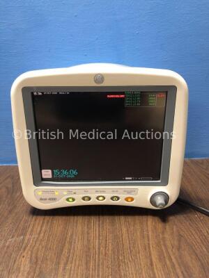 GE Dash 4000 Patient Monitor Including ECG, NBP, CO2, BP 1/3, BP 2/4, SpO2 andTemp/CO Options with 2 x SM 201-6 Battery (Powers Up)