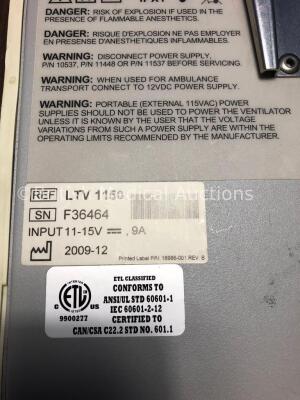 Carefusion LTV 1150 Ventilator *S/N F36464* **Mfd 12/2009** - 3