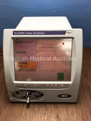 SLE5000 Infant Ventilator TTV Plus Ventilator Software Version 5.0 Electronic Unit Model A - Pneumatic Unit Model G (Powers Up) *S/N 51044 (2003) - 2